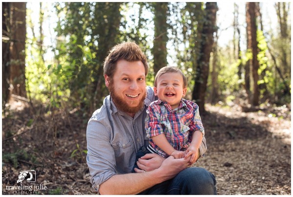 Father and young son