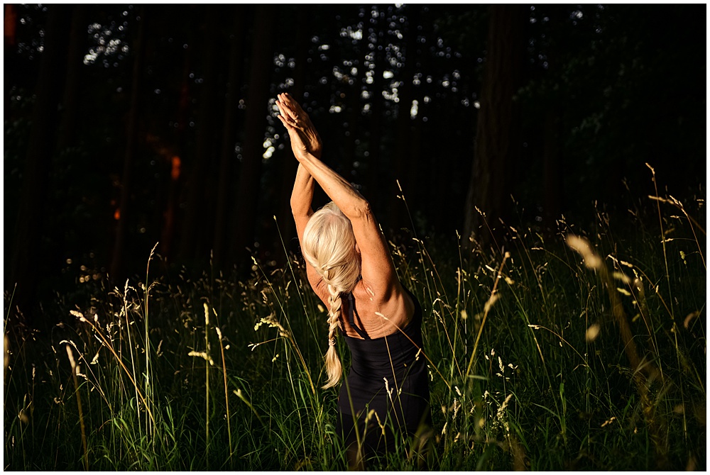 Dramatic Yoga Photography in the Woods