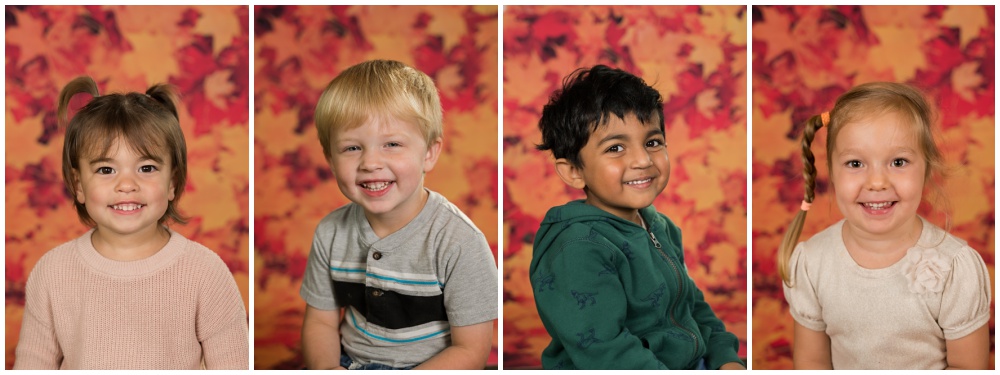 collage of preschool school photos