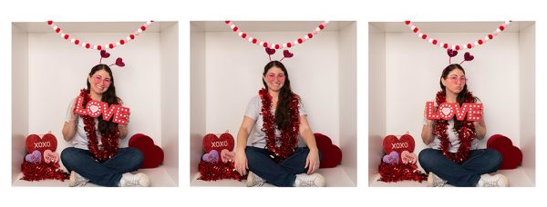 collage of three valentine boxes