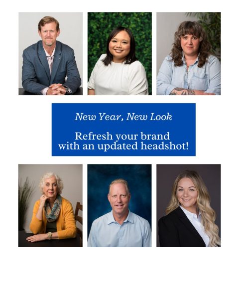 collage of four studio headshots in Portland, OR